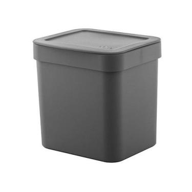 Imagem de Lixeira para Pia de Cozinha OU Trium 4,7 Litros Chumbo, Chumbo