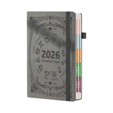 Imagem de Agenda Diária Portátil A5 Em PU Texturizado 2026: Caderno De Calendári