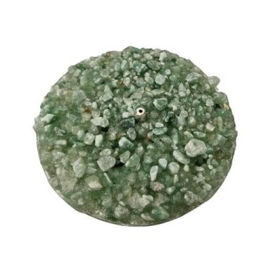 Imagem de Incensário de Pedra Quartzo Verde Natural Presente Decoração - Meta At