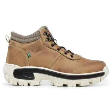 Imagem de Coturno Masculino Couro Tratorado Costurado Adventure Palmilha Em Gel Cano Curto-Masculino