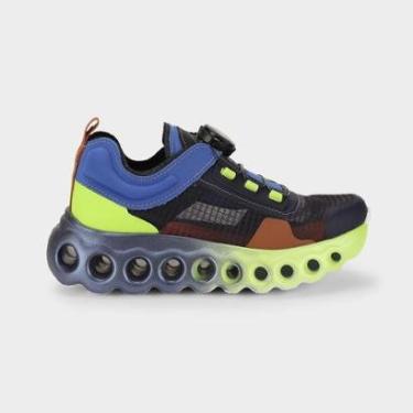 Imagem de Tênis Infantil Bibi Roller Sport Preto Azul com Verde-Masculino