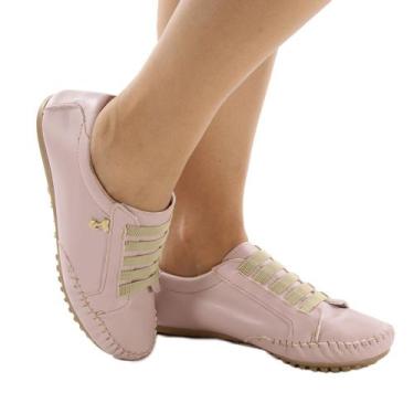 Imagem de Tênis Feminino Sapatênis Mocatênis Confort - Clara Maria Shoes, Rosa, 
