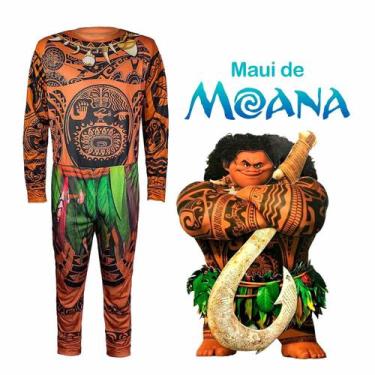 Imagem de Fantasia Maui Adulto Masculino Macacão Longo Moana - Fantasias Carol E