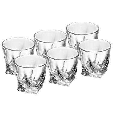 Imagem de Cj 6 Copos de Cristal para Whisky Tortile Transparente 310ml Wolff