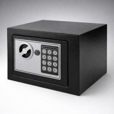 Imagem de Cofre Eletrônico Digital em Aço com Senha Teclado e Chave de Segurança