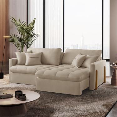 Imagem de Sofa Cama Retratil e Reclinavel Lisboa 180cm Braco 10cm Meu Sofa Online