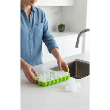 Imagem de Forma Gelo Hexagonal Silicone Garrafa c/ Tampa 37 Cubos - Congratulati
