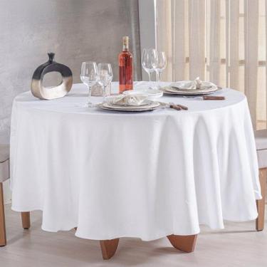 Imagem de Toalha de Mesa Redonda Finesse 220cm 100% Poliéster Tessi Branco