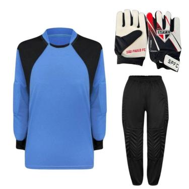 Imagem de Kit De Goleiro TRB + Luva De Goleiro Infantil São Paulo DRB Goalkeeper-Unissex
