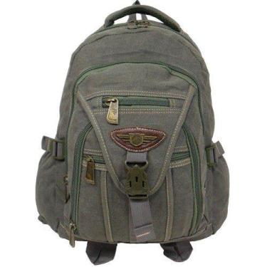 Imagem de Mochila Bolsa Em Lona Reforçada Escolar Trabalho Passeio Viagem Trilha