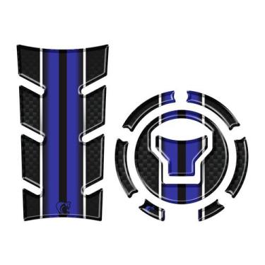 Imagem de Kit protetor nova CG FAN 160 2025 Azul - Rei cobra adesivos, Carbono A