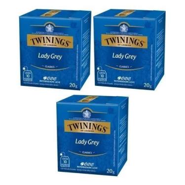 Imagem de Kit 3 Chá Twinings Preto Lady Grey 20g 3 unidades