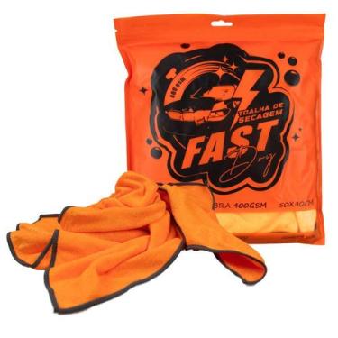 Imagem de Toalha Pano Microfibra Kers Laranja 90x50cm 400gsm Sem Fiapos