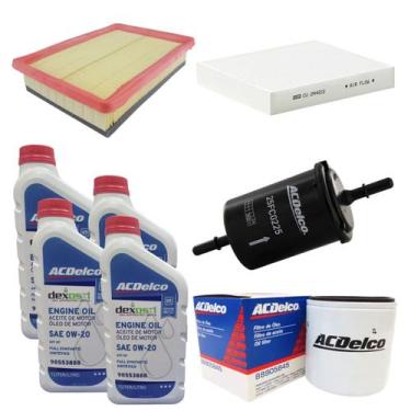 Imagem de Kit Revisão 4 Litros 0W20 ACDelco Dexos1 + Filtros Cobalt Onix Prisma 