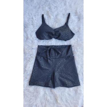 Imagem de Short e Top com bojo Conjunto Academia Feminino Fitness - Pijamas Viço