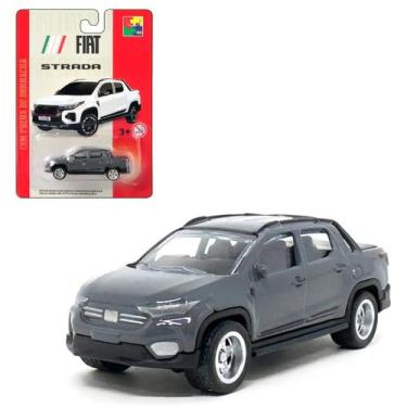Imagem de Miniatura CKS Toys Picape Fiat Strada 1:64 Pneus de Borracha Die Cast 