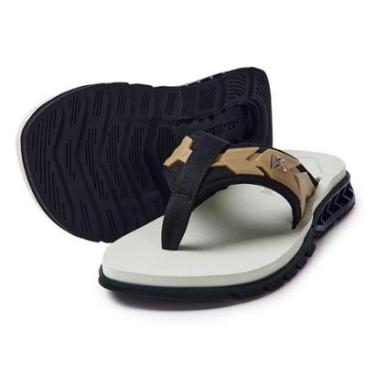 Imagem de Chinelo Original Kenner Rakka Ultra Force Bra/Pre/Dourado DLM-09-Masculino
