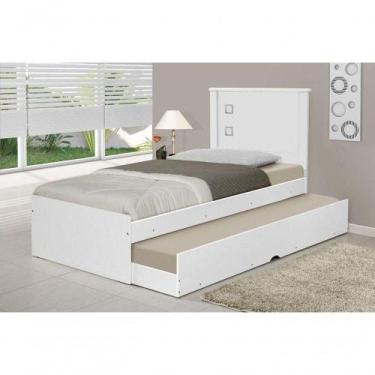 Imagem de Cama Bibox Solteiro Barcelona Branco / Preto - Tebarrot - TEBARROT MÓV