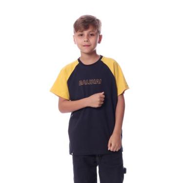 Imagem de Camiseta infantil bali hai raglan kids classic colors, Preto, Amarelo,