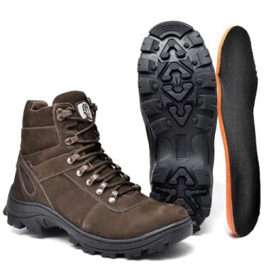 Imagem de Bota Masculina De Couro Coturno Confortável Cano Curto Adventure Confo