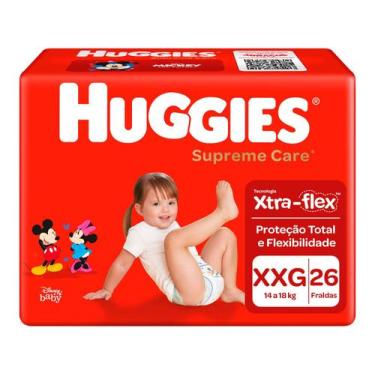Imagem de Fraldas descartaveis huggies supreme care mega xxg c/26 und, XXG, 26