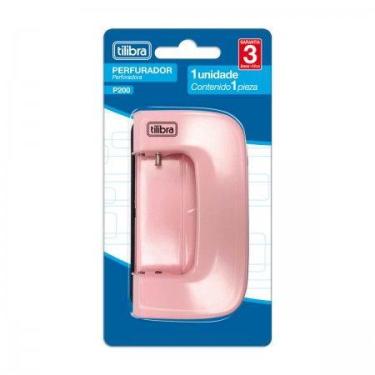 Imagem de Perfurador 2 Furos Para 10 Folhas P200 Rosa - Tilibra