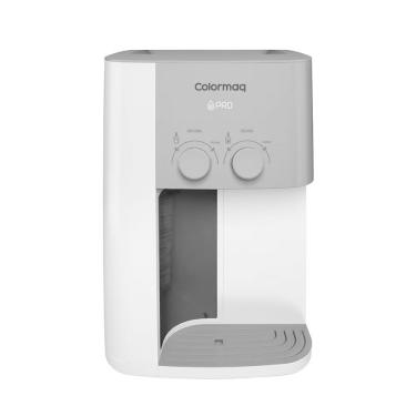 Imagem de Purificador de Água Colormaq Pro Natural e Gelada Branco de Mesa com Compressor 220V