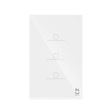 Imagem de Interruptor Inteligente 3 Teclas Conexão Zigbee Compatível com Assistente de voz, IOS e Android Branco - Geonav