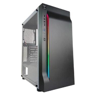 Imagem de Gabinete Pixxo Gamer Cg01 Rgb Acrilico Atx S/Fonte
