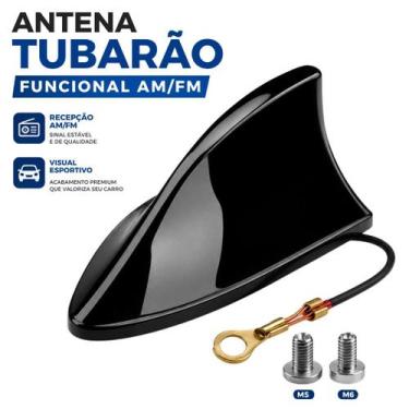 Imagem de Antena Tubarão Automotiva Funcional Recepção AM FM Universal - CARDAD