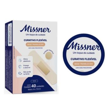 Imagem de Curativo (Tipo Band Aid) Flexível Bege Caixa C/ 40 Unidades - Missner
