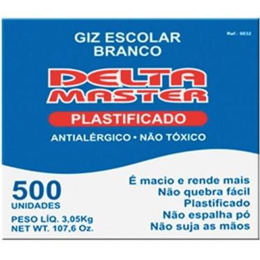 Imagem de Giz Escolar Branco Master Caixa C/500 Unidades Giz Escolar Branco Mast