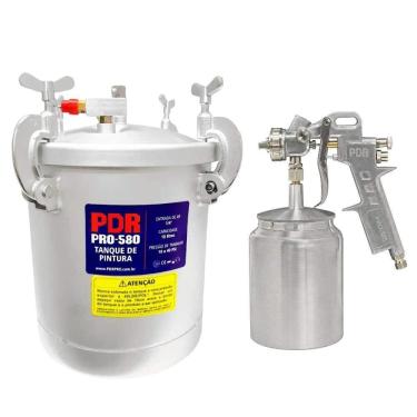 Imagem de Tanque de Pintura 10 Litros com Pistola de Pintura Sucção PDR LDR2