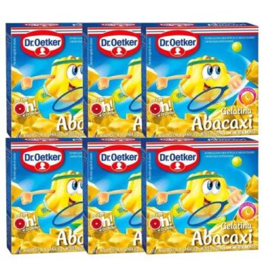 Imagem de Kit 6 Gelatina Dr. Oetker Sabor Abacaxi 20gr