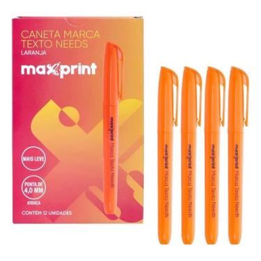 Imagem de Marca texto maxprint laranja ponta fina