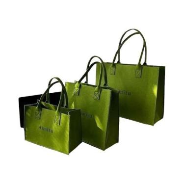 Imagem de Bolsa De Ombro Feminina De Feltro Simples Em Cores Sólidas Grande Capa