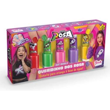 Imagem de Kit 5 Esmaltes Infantil Lavável Queridinhos Dos Rosas Nails - Brink Mo