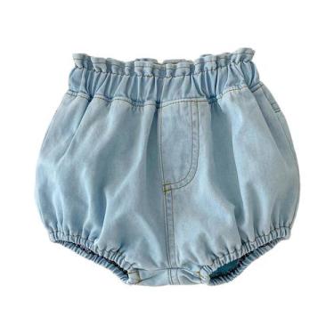 Imagem de Shorts De Denim Para Bebês Meninos E Meninas, Com Rendas De Algodão Ma