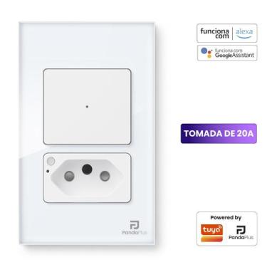Imagem de Interruptor Tomada Inteligente 20A 1, 2 e 3 Botões Padrão 4x2 Wifi Sma