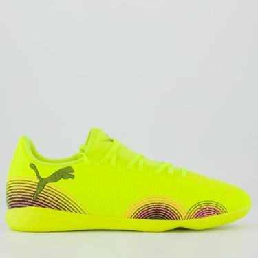 Imagem de Chuteira Puma Future 8 Play Futsal Preto e Verde, 40