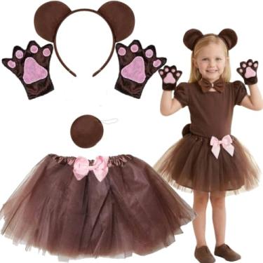 Imagem de Fantasia infantil Kirei Sui conjunto de tutu urso marrom