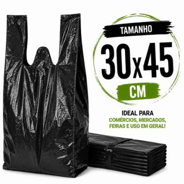 Imagem de SACOLA PLASTICA RECICLADA 4 KG REFORÇADA RESISTENTE FORTE TAMANHO:30x4