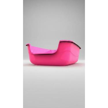 Imagem de Caixa Areia Gato Grande Alta Durável Rosa 67x53x20cm - Congratulations