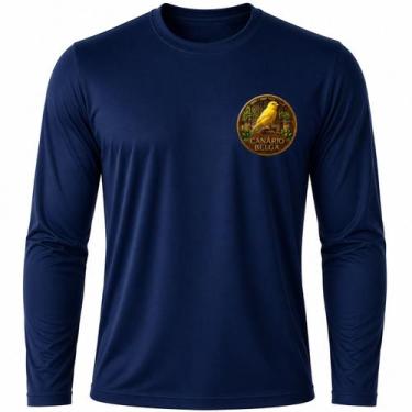 Imagem de Camisa Uv +50 Pássaro Canário Belga - Proteção Solar cor:Azul MarinhoT