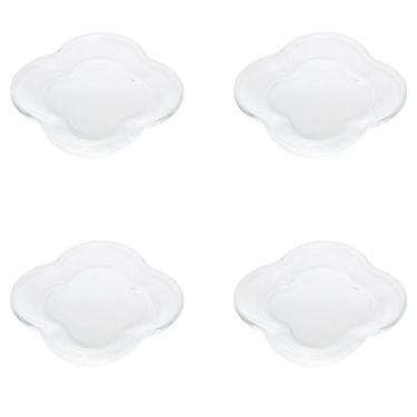 Imagem de Conjunto com 4 Pratos Para Sobremesa De Vidro Formato Borboleta Butter