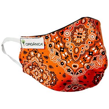 Imagem de Orgânica Máscara Com Estampa Em Algodão Dupla Face Multicor 8G