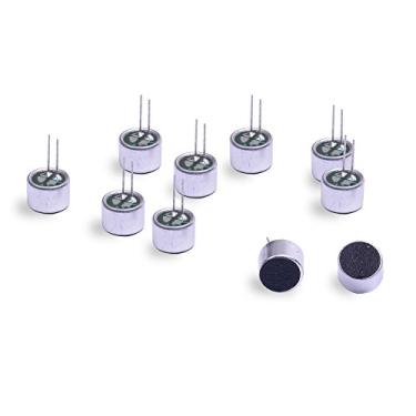 Imagem de Cylewet 10 peças captador de microfone condensador eletreto cilíndrico com 2 pinos 9 × 7 mm para Arduino (pacote com 10) CYT1013