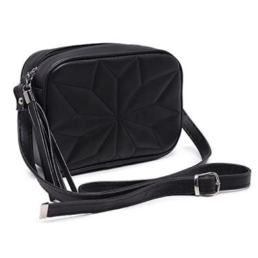 Imagem de Bolsa Feminina Transversal Matelasse Preta