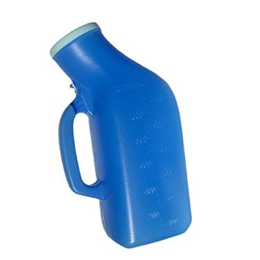 Imagem de de Idoso 1200ml com Fácil Manuseio de Plástico Lata de Funil Garrafa de para Camping Carro Adultos Acamado Pis, Azul