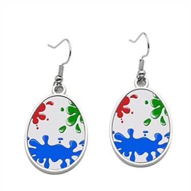 Imagem de Brinco de Vector Splash – Brincos pendurados para meninas – Presente de festa de aniversário dos namorados, Metal, Sem pedras preciosas